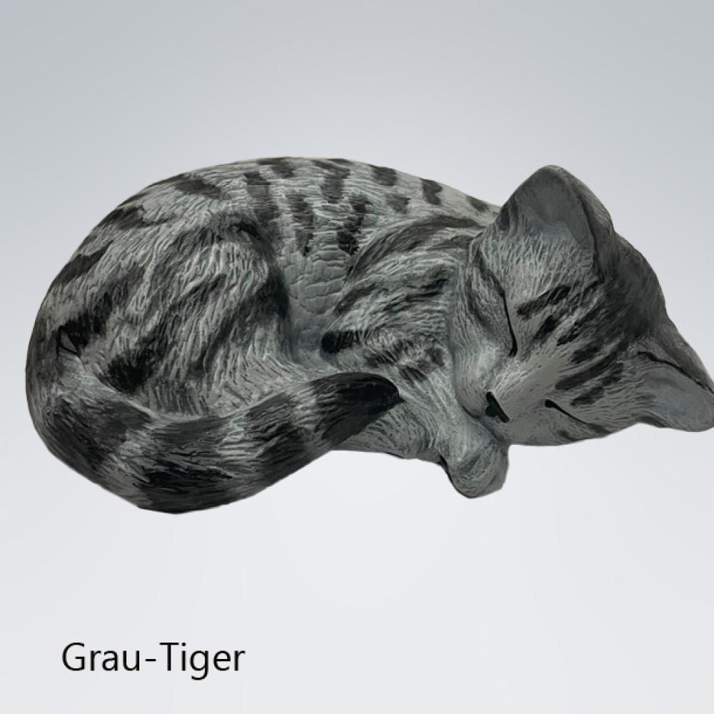 LK0118 Katzenurne Acryl Grau-Tiger